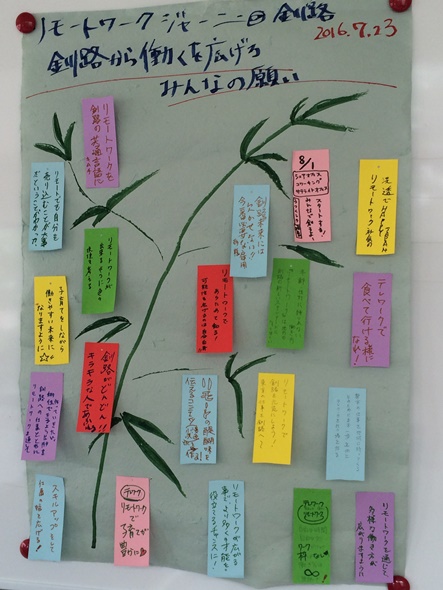 参加者で書いた短冊
